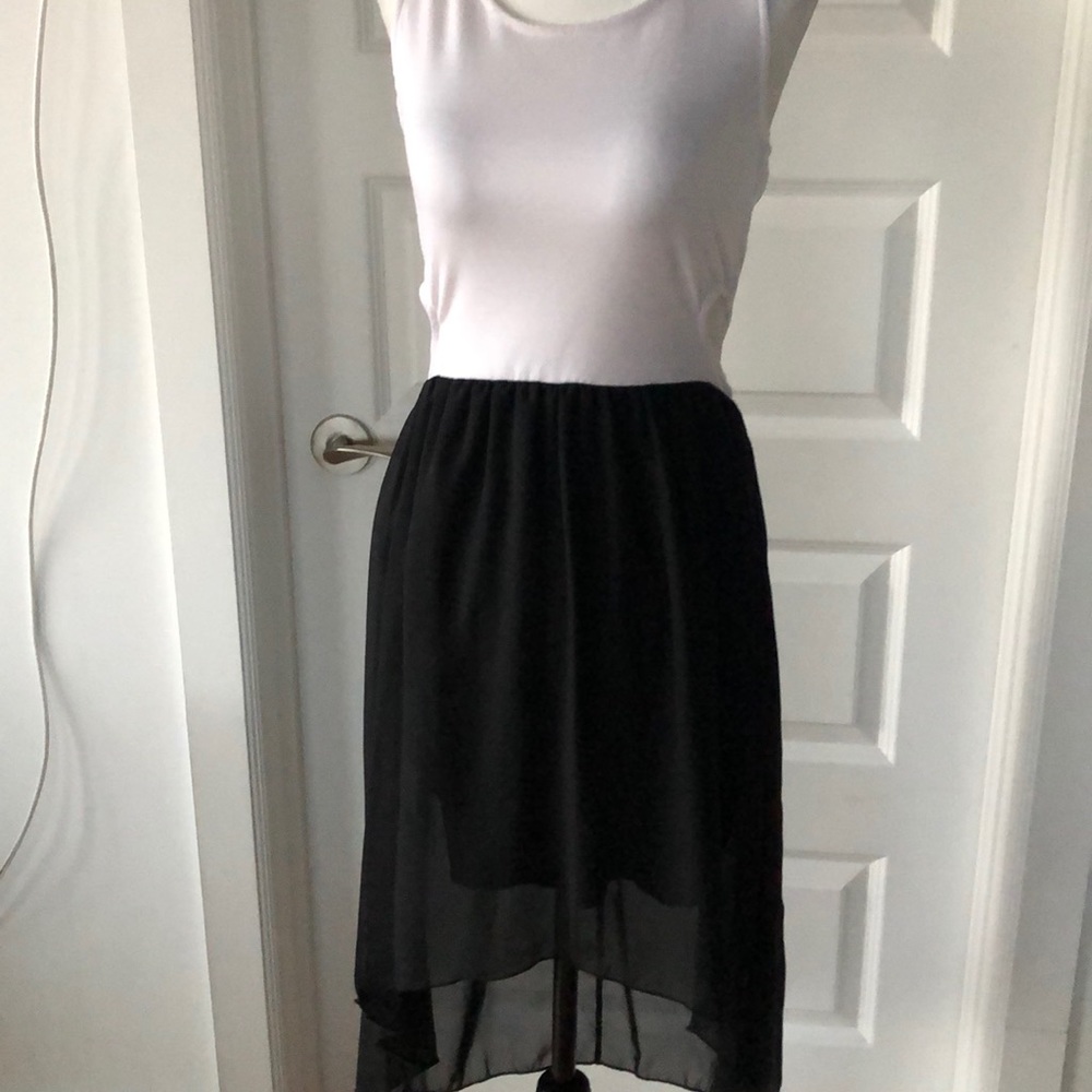 Tea N Rose White & Black Dress